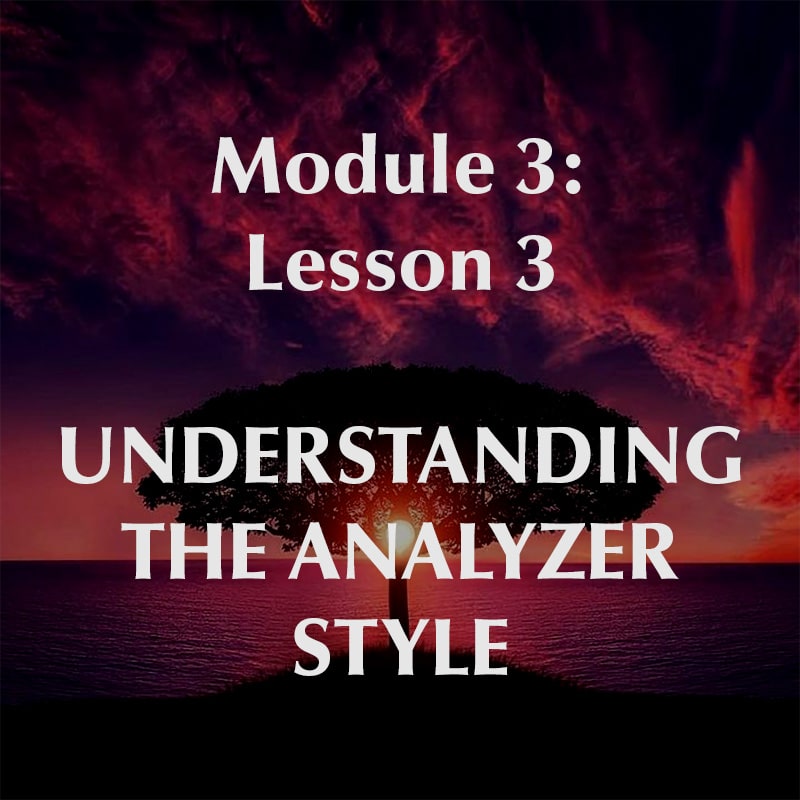 Module 3, Lesson 3, Understanding the Analyzer Style
