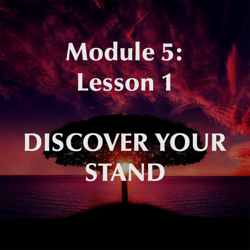 Module 5, Lesson 1, Discover Your Stand